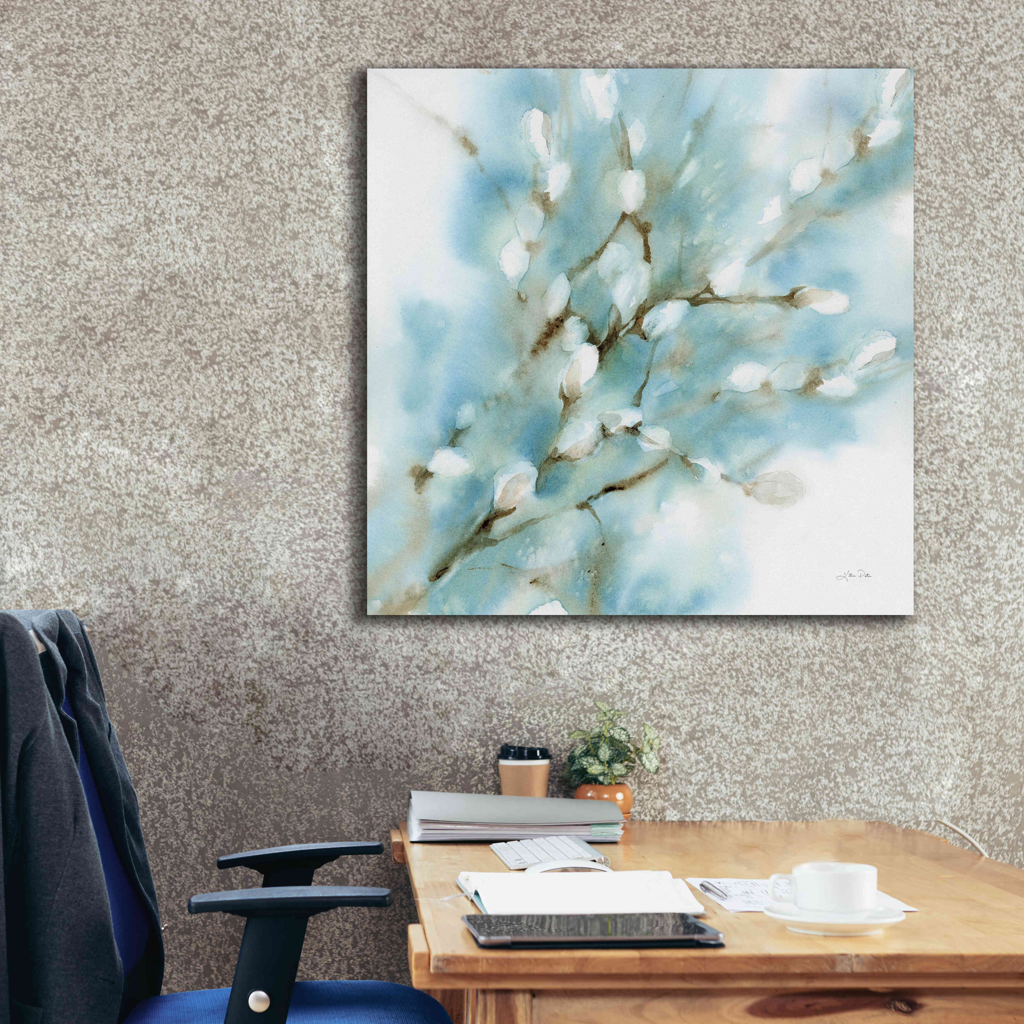 'Pussy Willows Square' by Katrina Pete, Giclee Canvas Wall Art,37x37