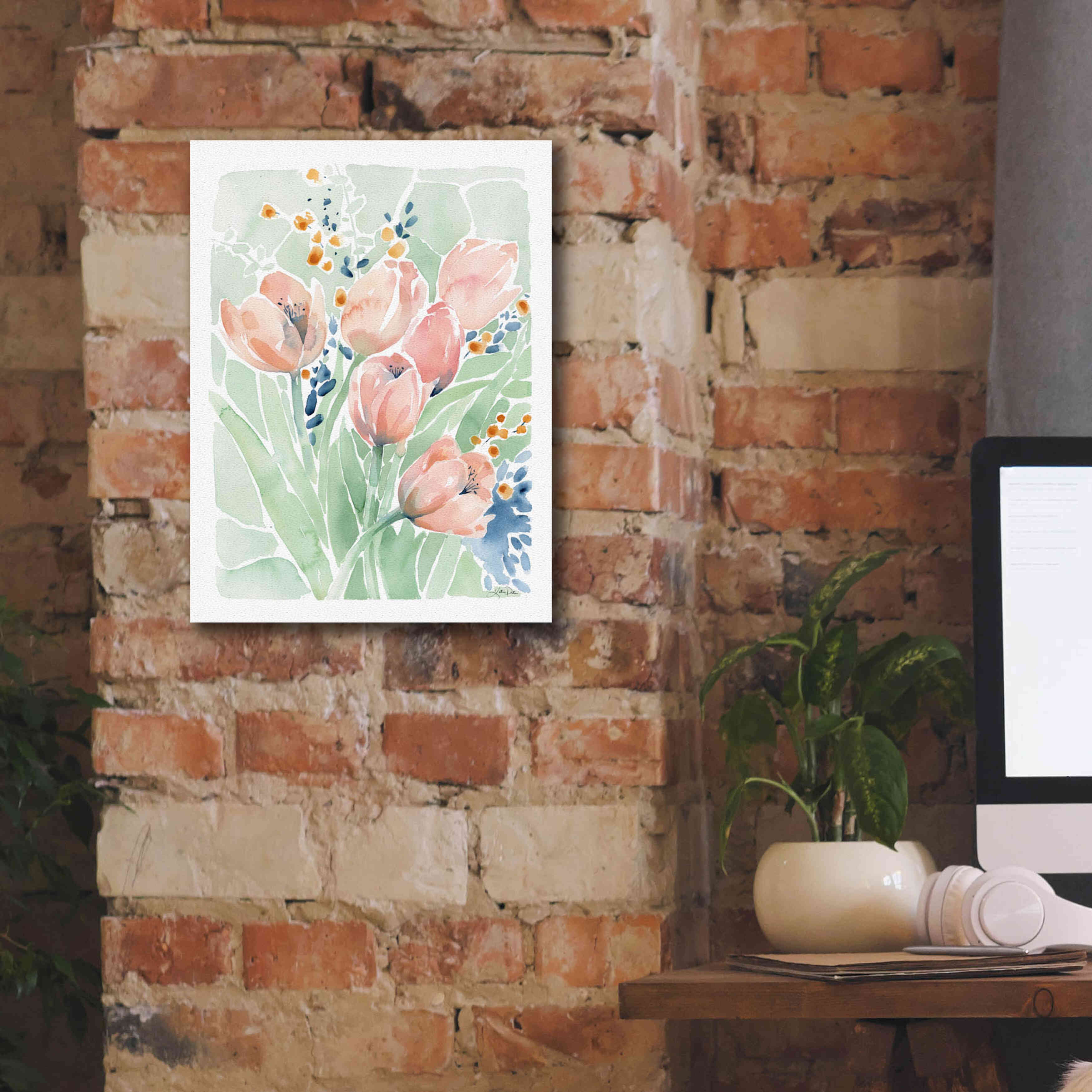 'Tulip Spray' by Katrina Pete, Giclee Canvas Wall Art,12x16