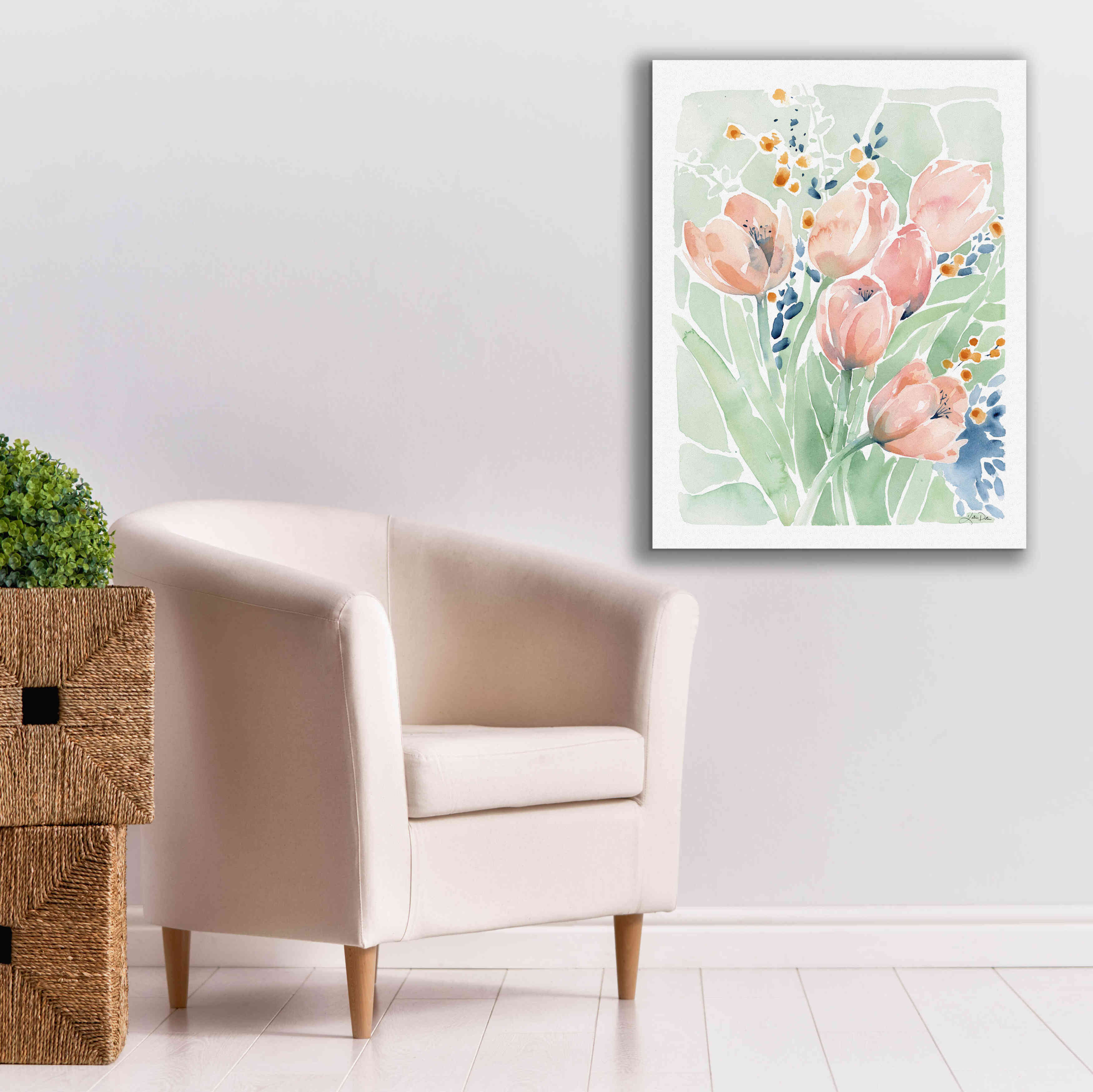 'Tulip Spray' by Katrina Pete, Giclee Canvas Wall Art,26x34