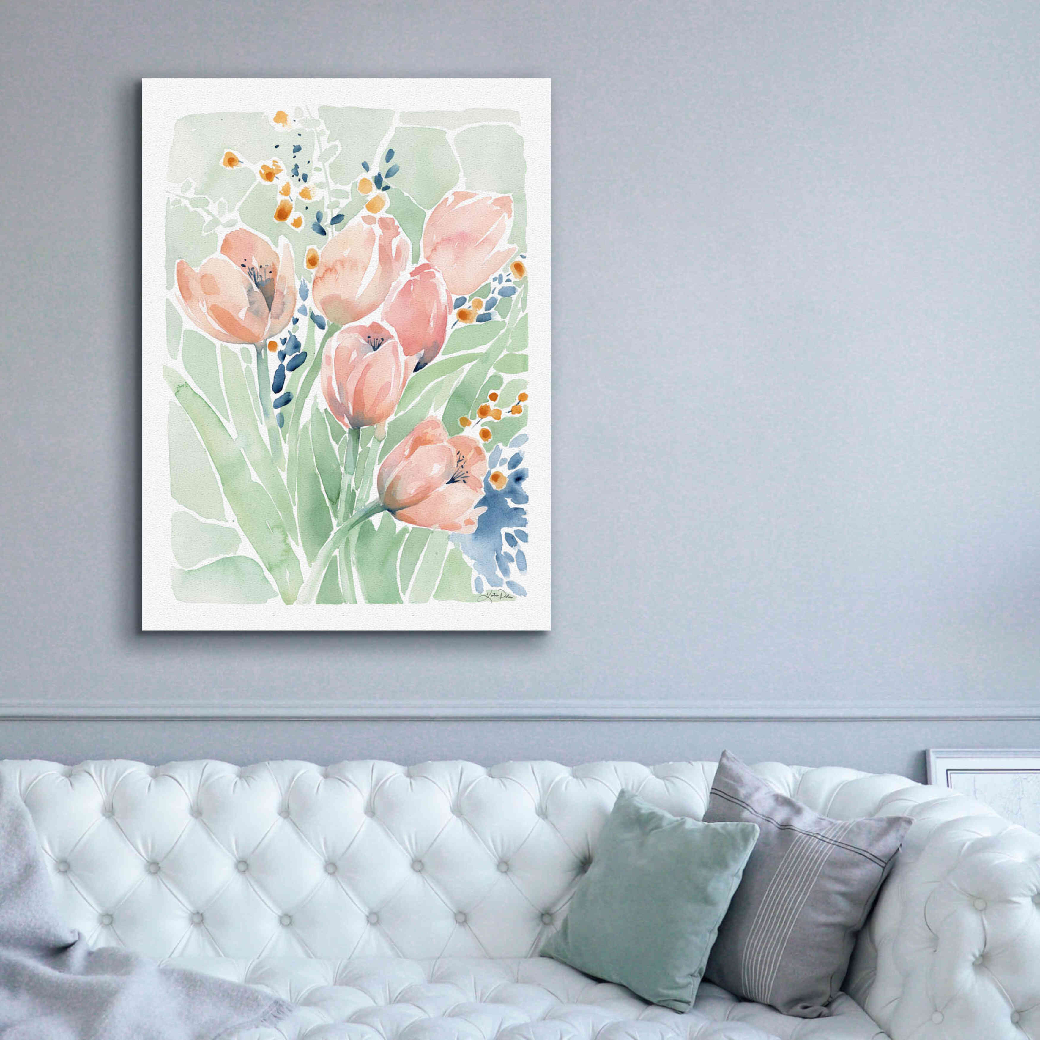'Tulip Spray' by Katrina Pete, Giclee Canvas Wall Art,40x54
