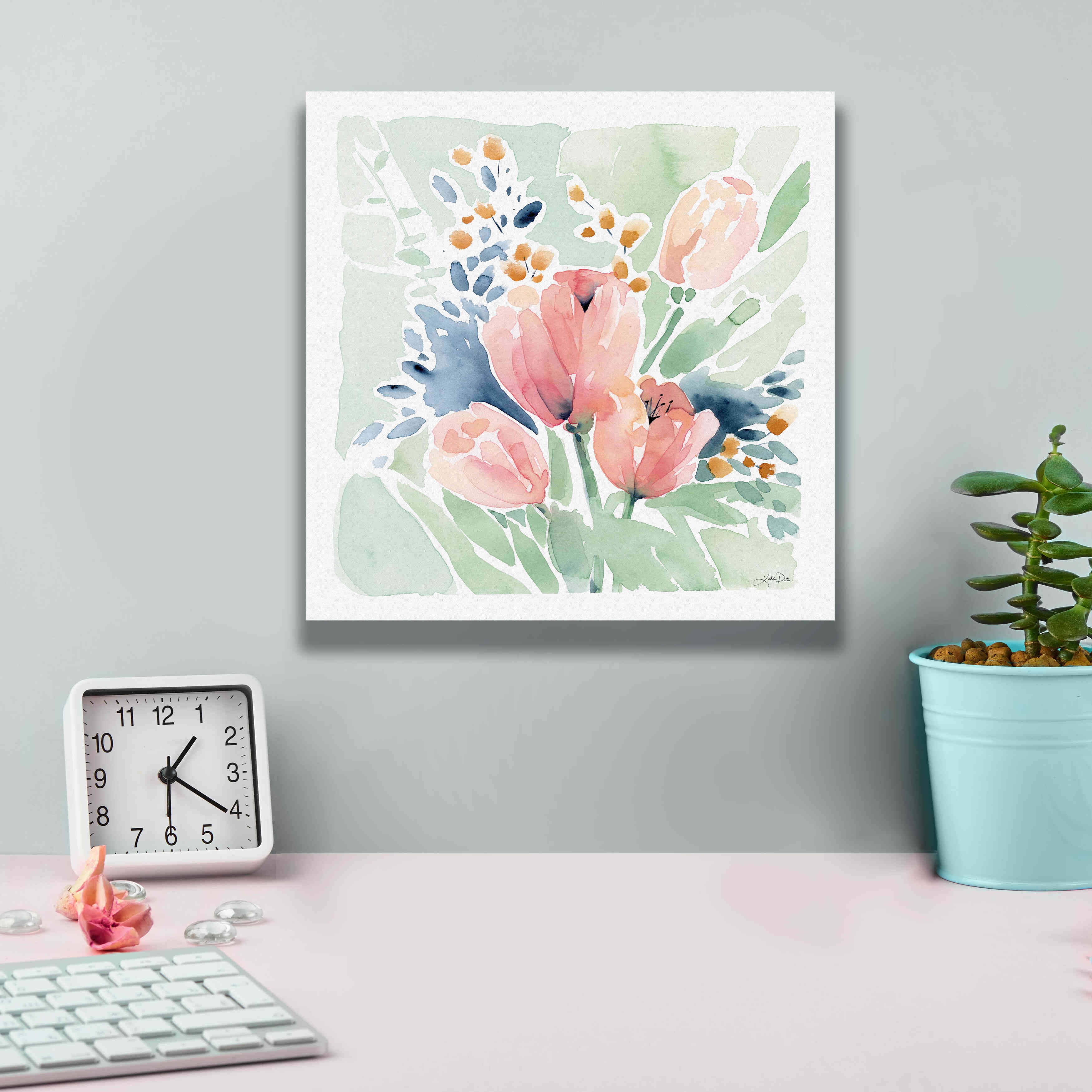 'Tulip Bower' by Katrina Pete, Giclee Canvas Wall Art,12x12