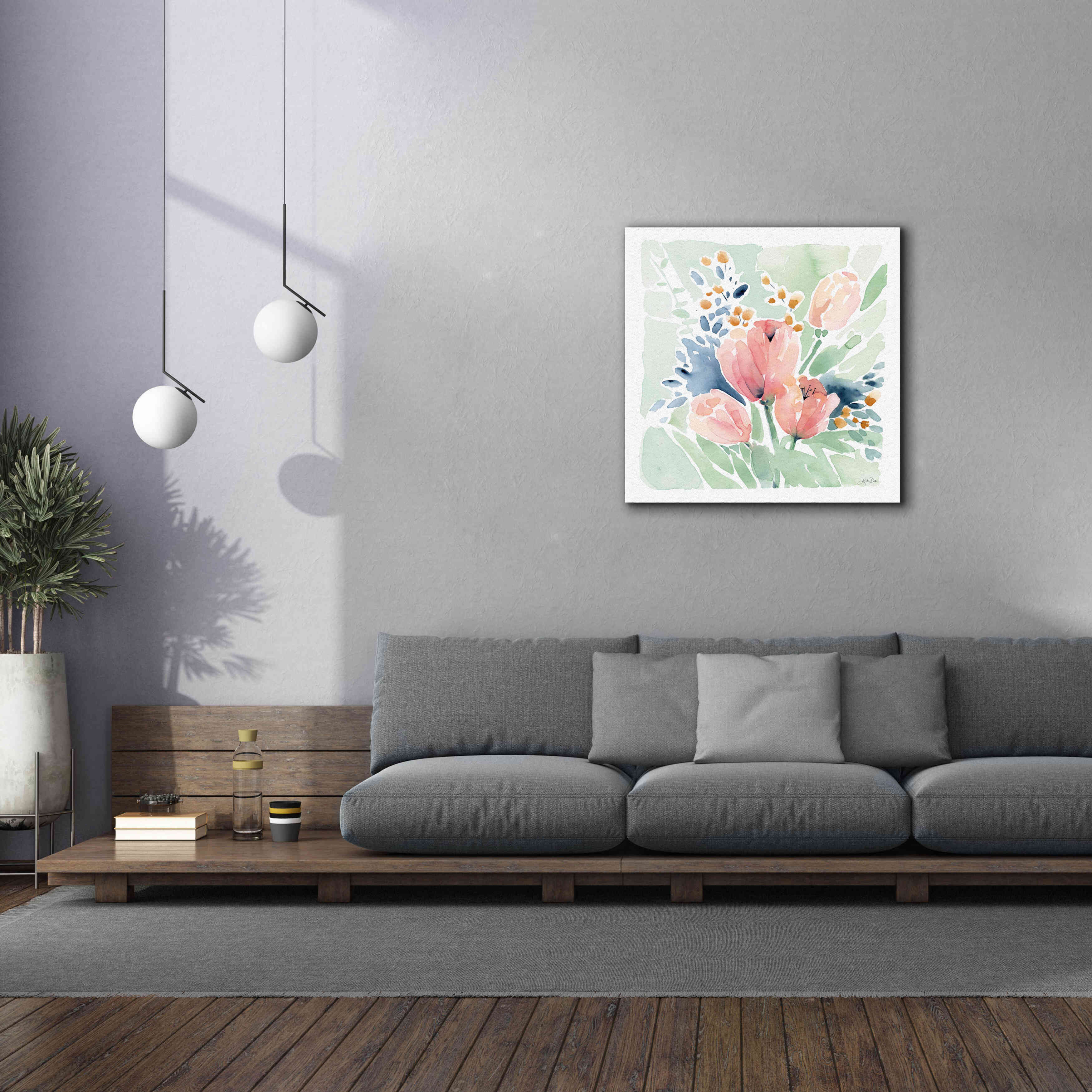 'Tulip Bower' by Katrina Pete, Giclee Canvas Wall Art,37x37