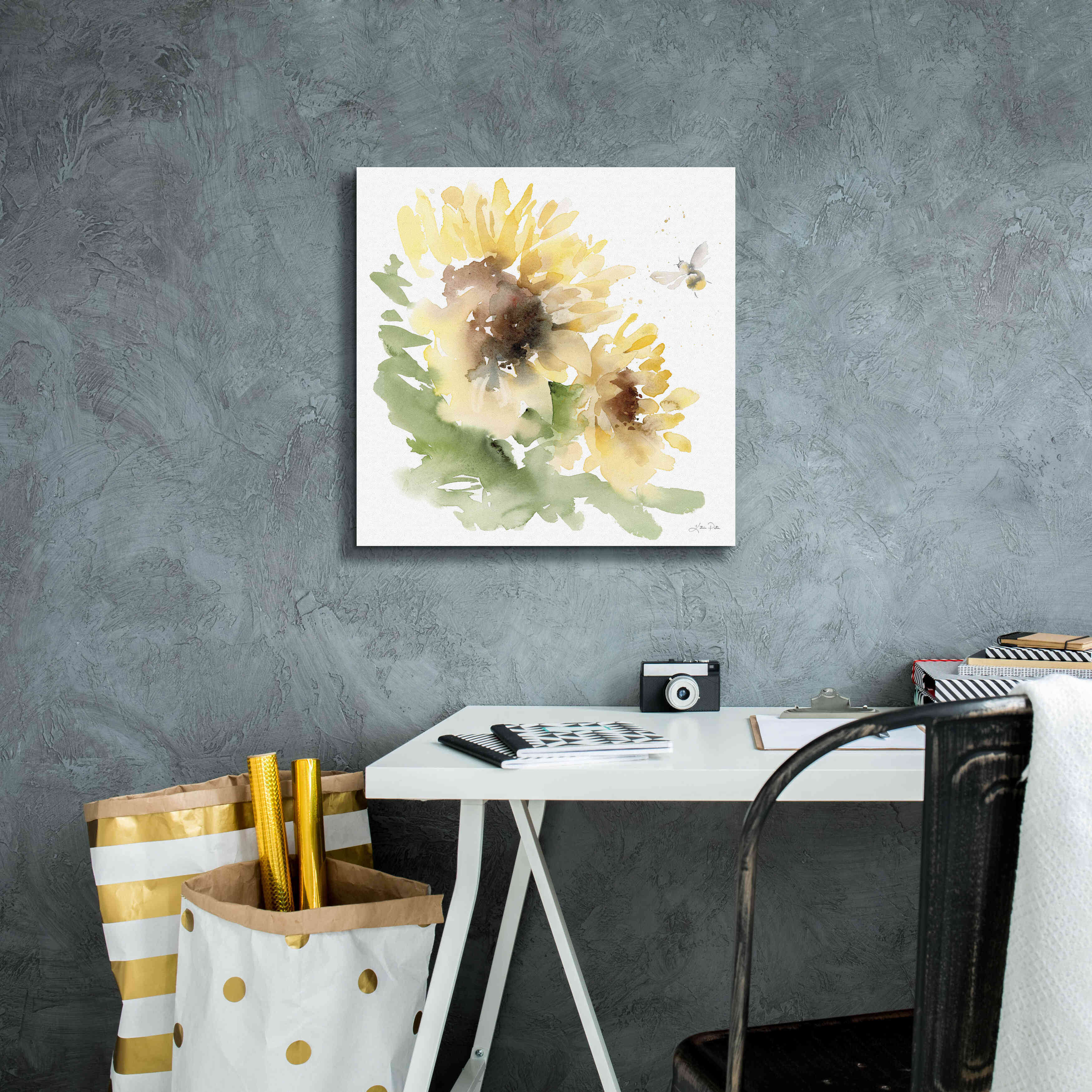 'Sunflower Meadow II' by Katrina Pete, Giclee Canvas Wall Art,18x18