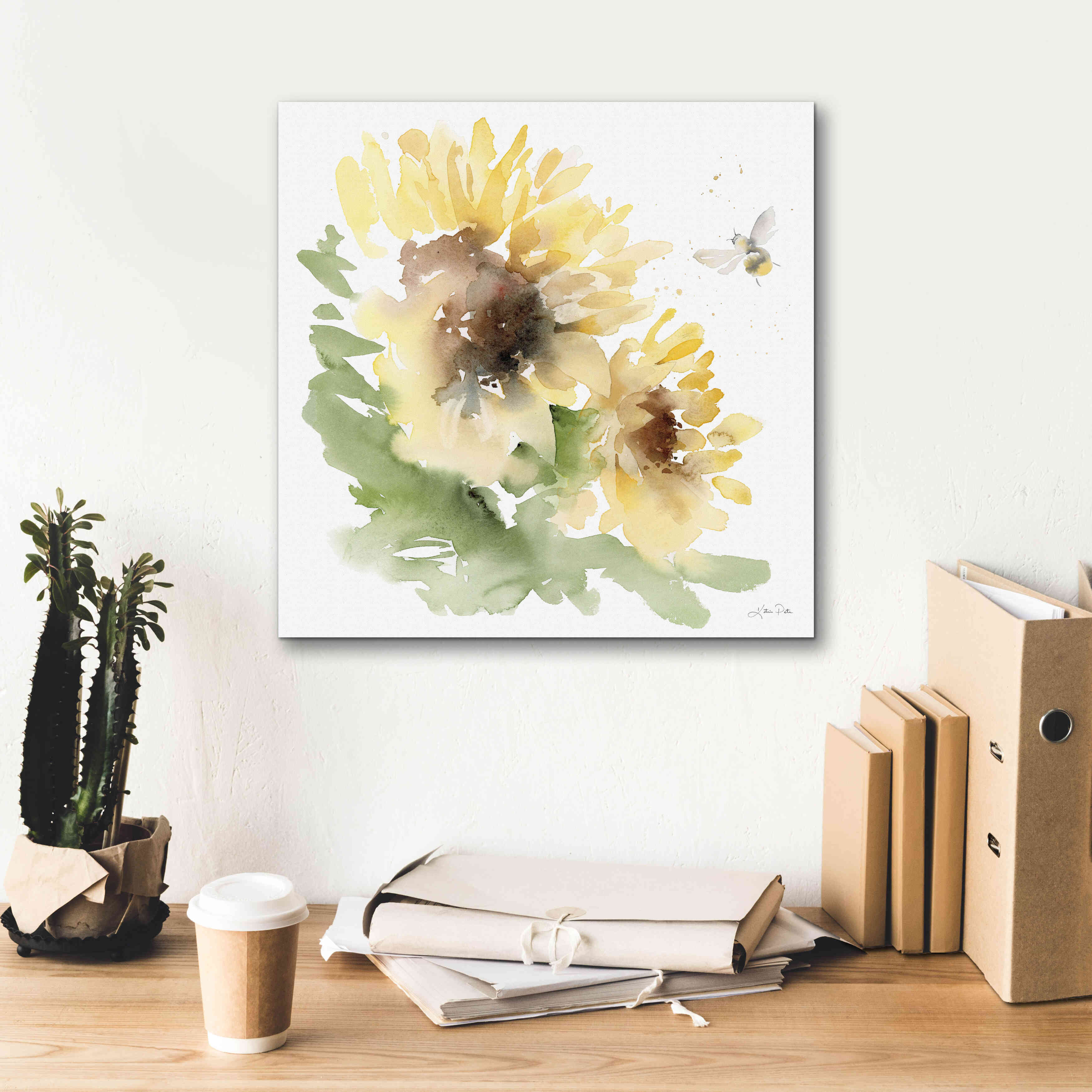 'Sunflower Meadow II' by Katrina Pete, Giclee Canvas Wall Art,18x18