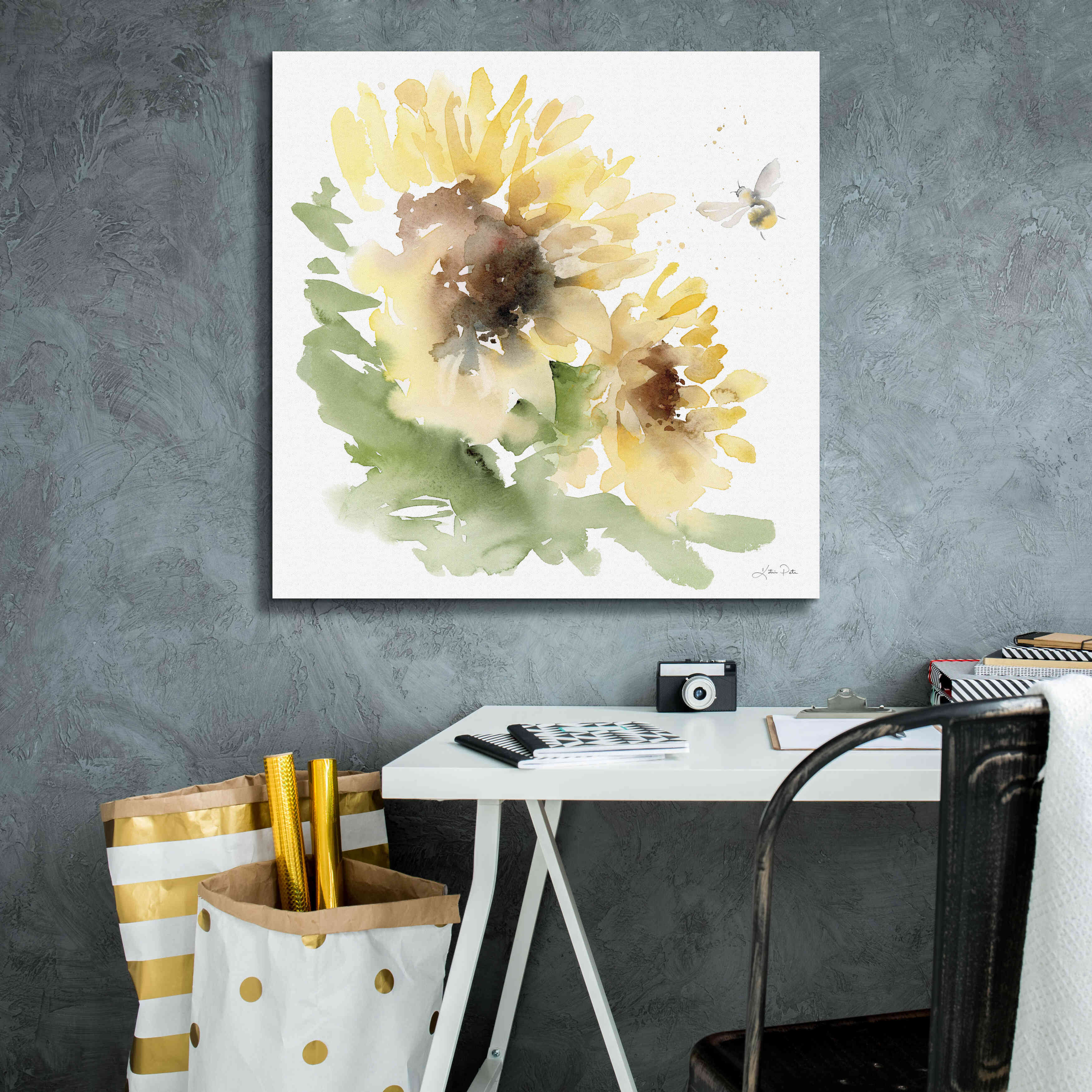 'Sunflower Meadow II' by Katrina Pete, Giclee Canvas Wall Art,26x26