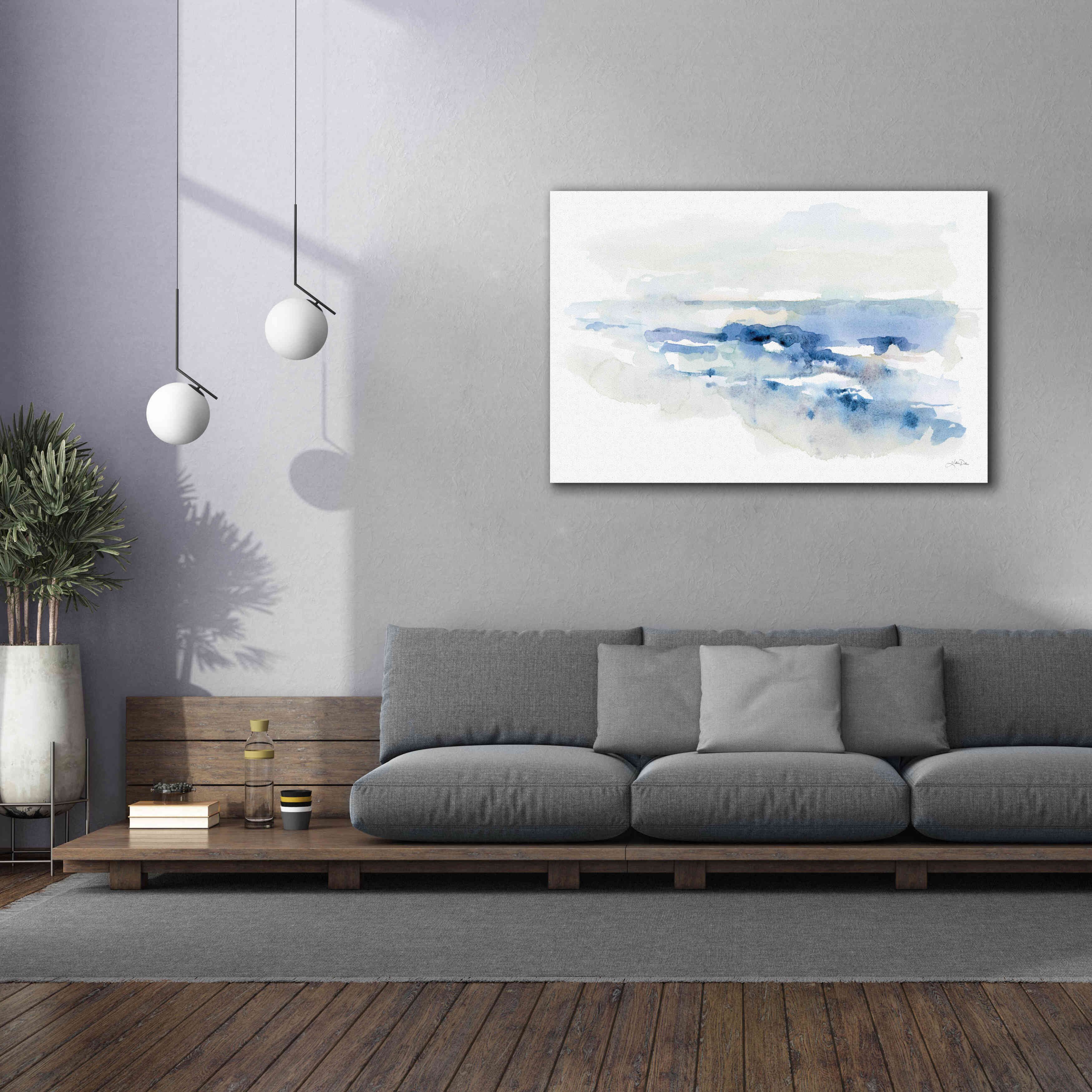 'Shoreline Blues II' by Katrina Pete, Giclee Canvas Wall Art,60x40