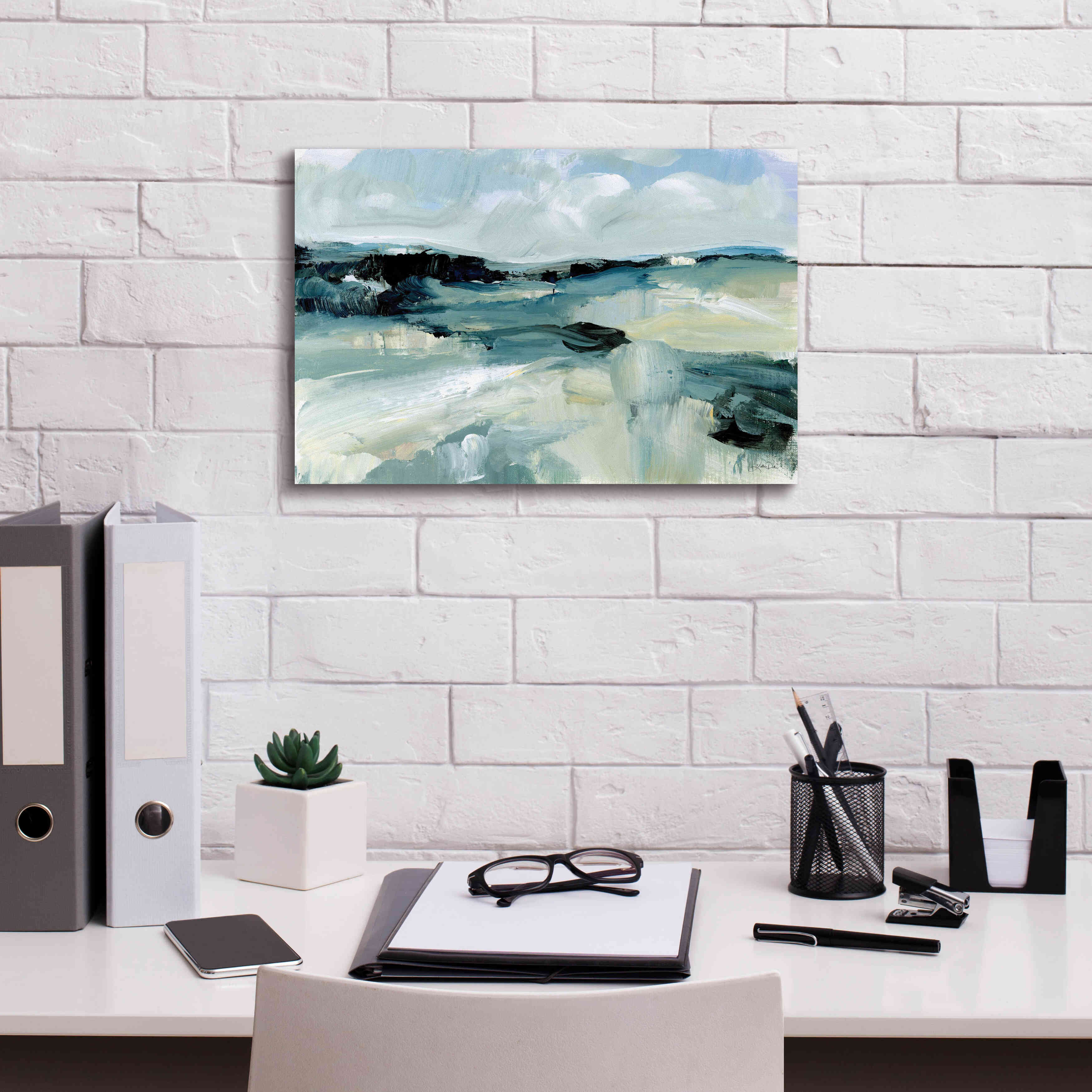 'Windswept Landscape' by Katrina Pete, Giclee Canvas Wall Art,18x12