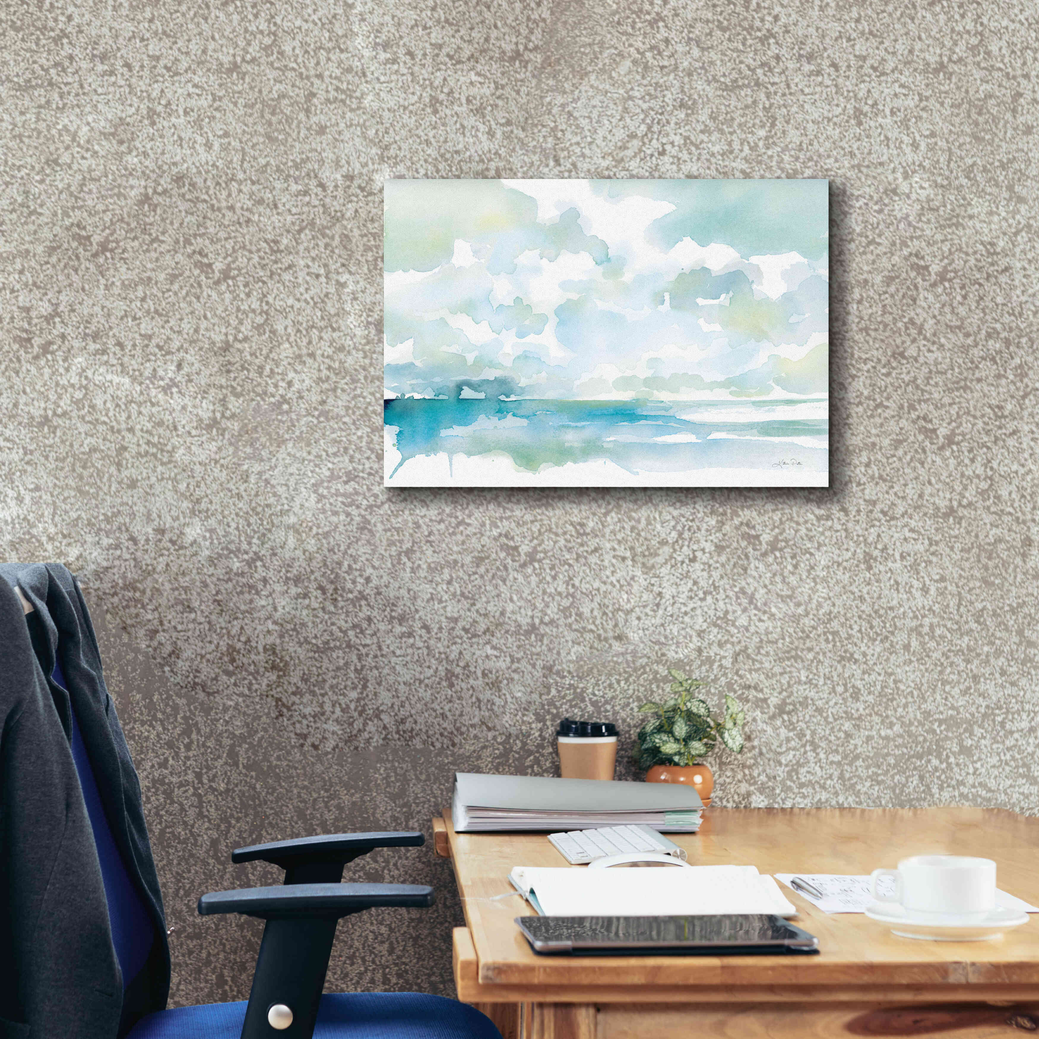 'Ocean Dreaming Pale Blue' by Katrina Pete, Giclee Canvas Wall Art,26x18