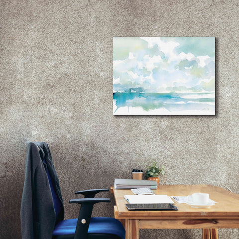 Image of 'Ocean Dreaming Pale Blue' by Katrina Pete, Giclee Canvas Wall Art,34x26