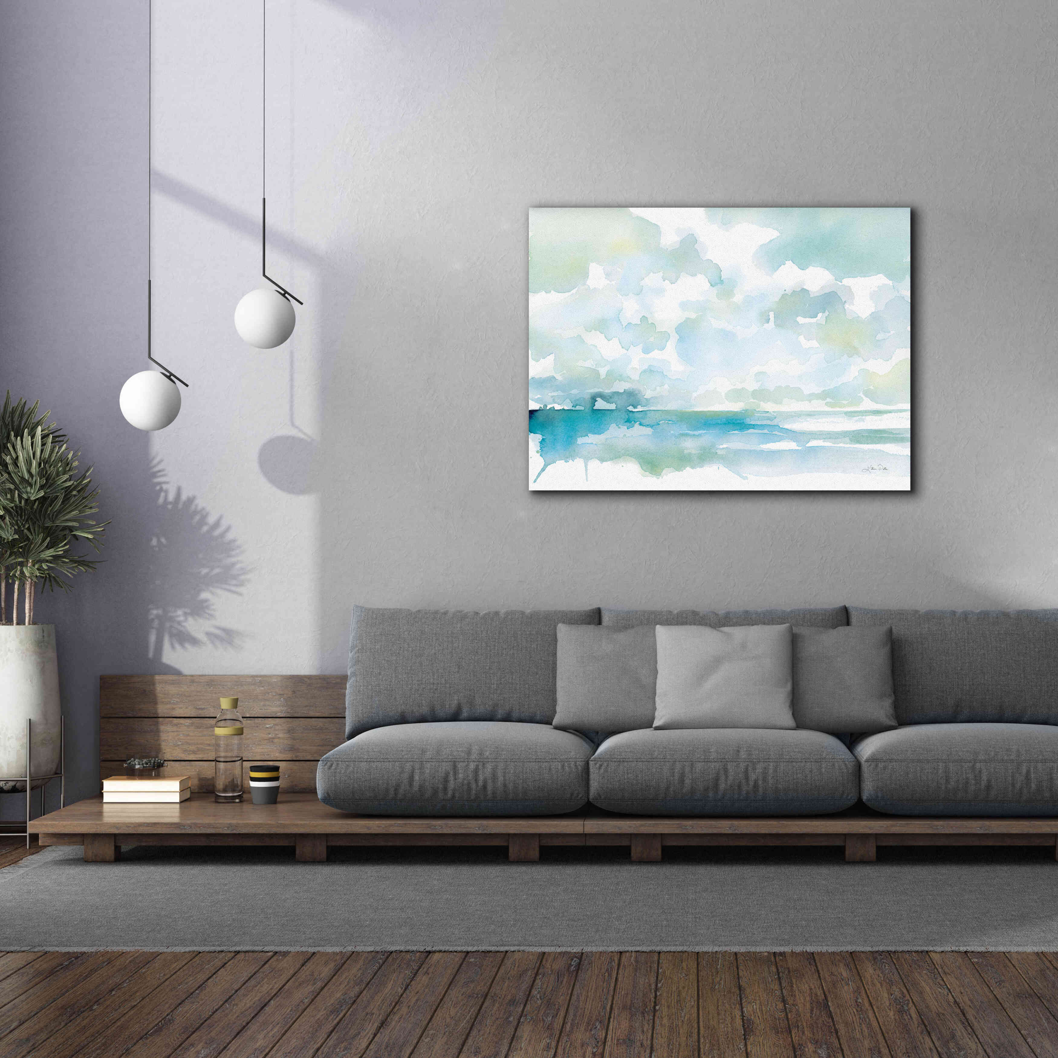 'Ocean Dreaming Pale Blue' by Katrina Pete, Giclee Canvas Wall Art,54x40