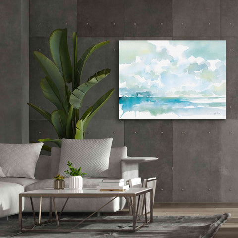 Image of 'Ocean Dreaming Pale Blue' by Katrina Pete, Giclee Canvas Wall Art,54x40