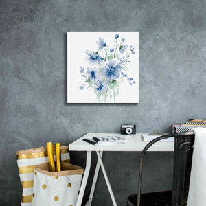 'Secret Garden Bouquet I Blue Light' by Katrina Pete, Giclee Canvas Wall Art,18x18