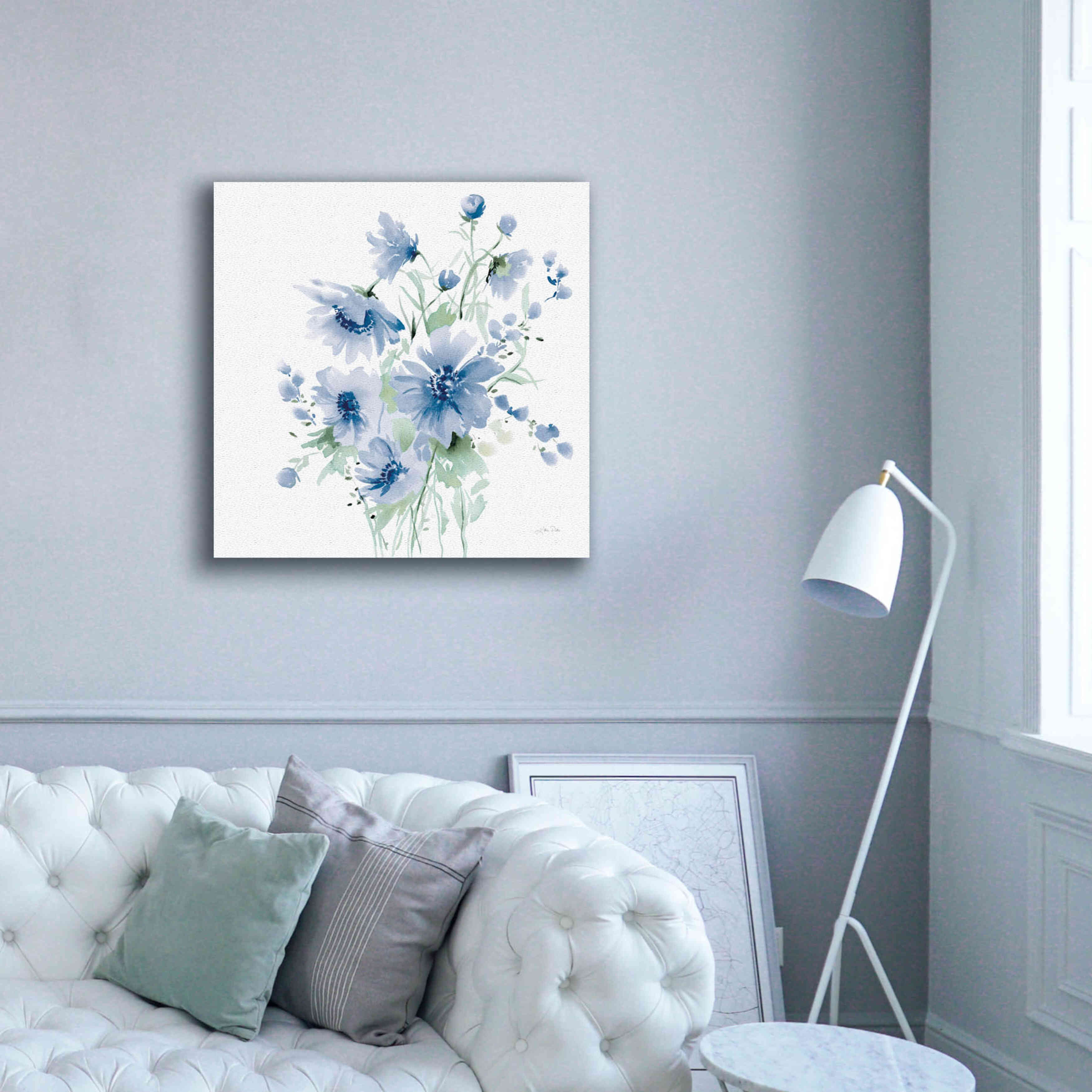 'Secret Garden Bouquet I Blue Light' by Katrina Pete, Giclee Canvas Wall Art,37x37