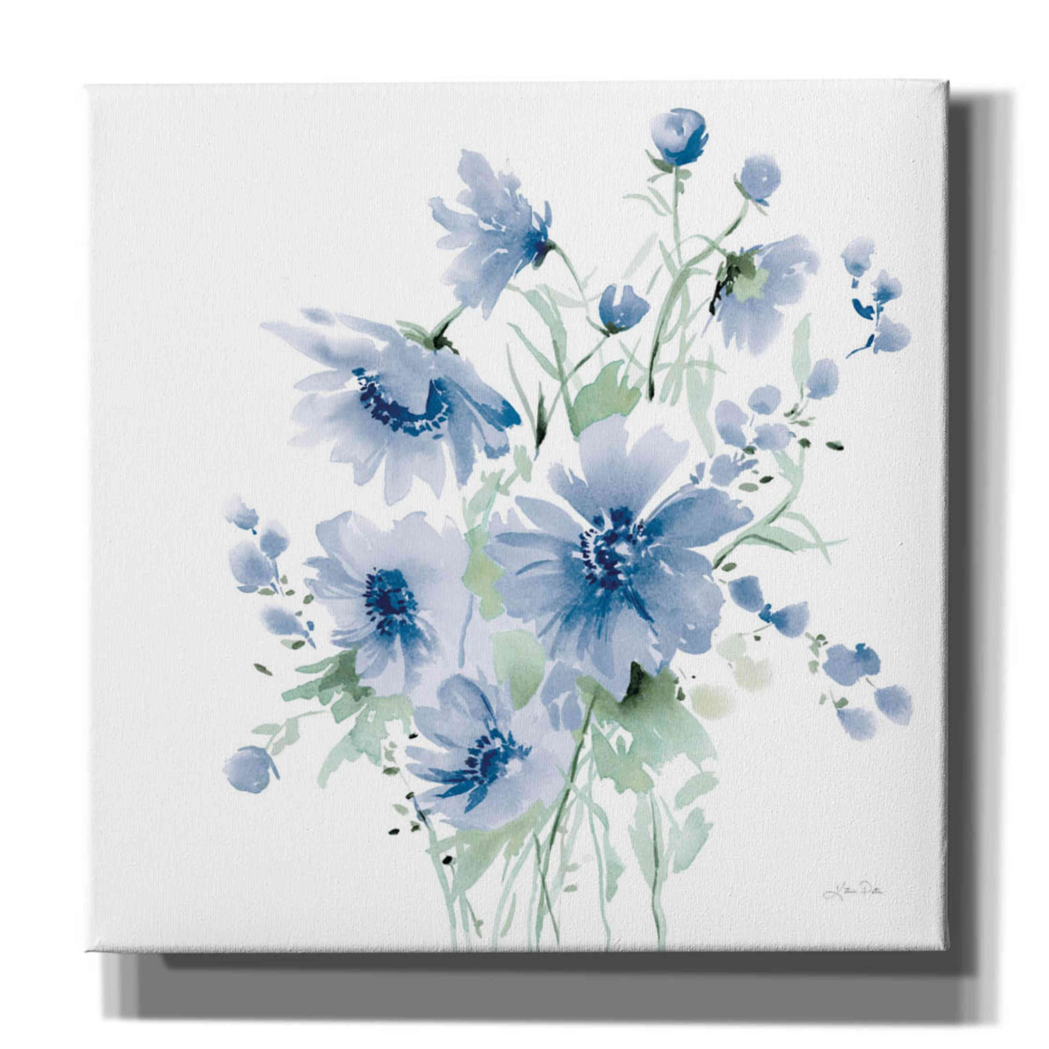 'Secret Garden Bouquet I Blue Light' by Katrina Pete, Giclee Canvas Wall Art