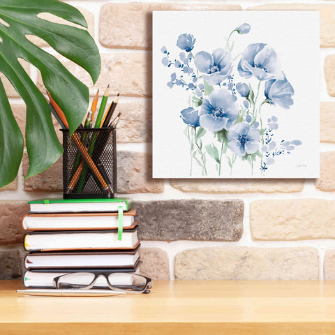 Image of 'Secret Garden Bouquet II Blue Light' by Katrina Pete, Giclee Canvas Wall Art,12x12
