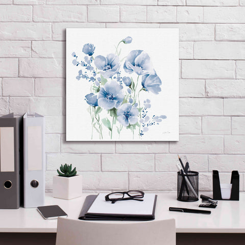 Image of 'Secret Garden Bouquet II Blue Light' by Katrina Pete, Giclee Canvas Wall Art,18x18