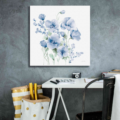 Image of 'Secret Garden Bouquet II Blue Light' by Katrina Pete, Giclee Canvas Wall Art,26x26