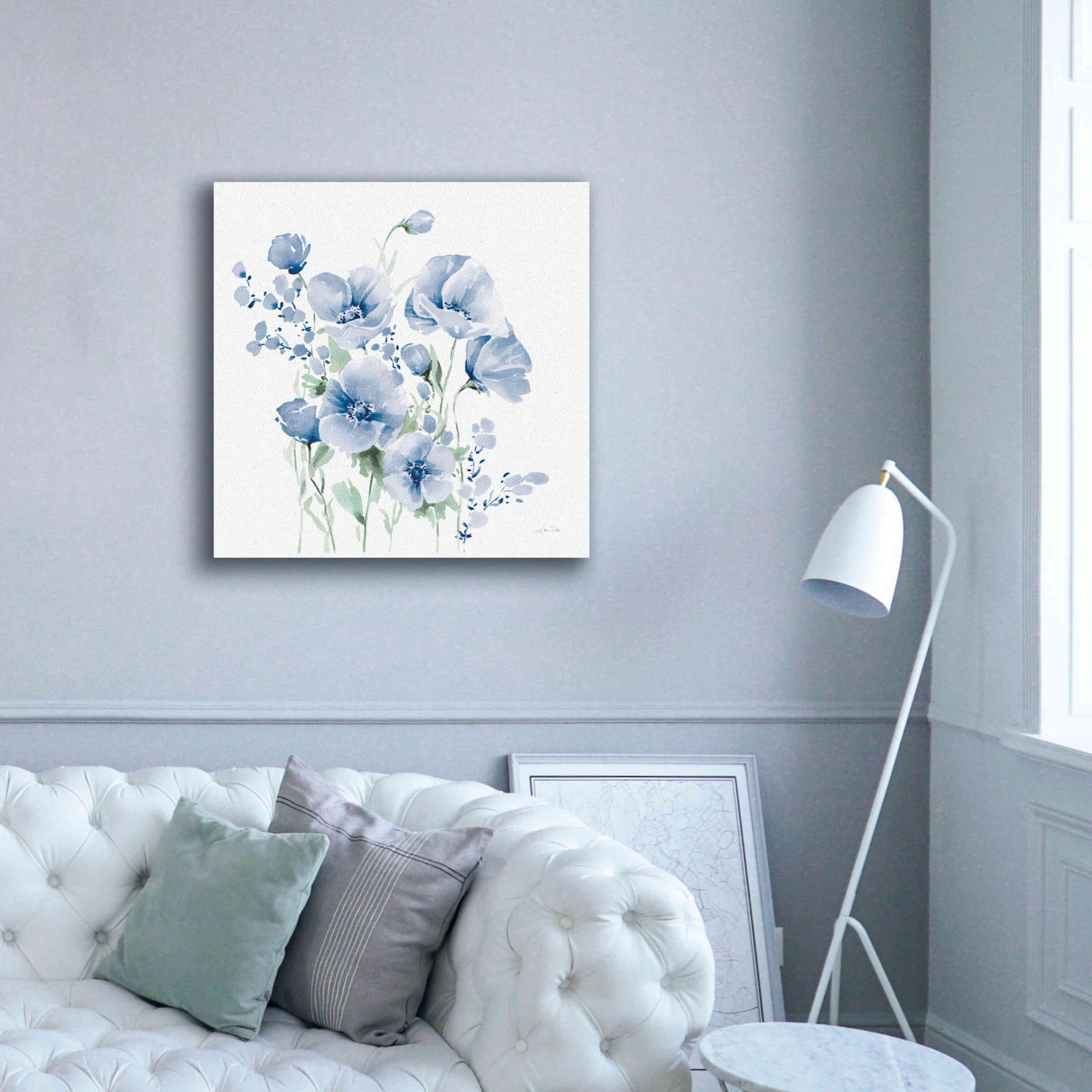 'Secret Garden Bouquet II Blue Light' by Katrina Pete, Giclee Canvas Wall Art,37x37