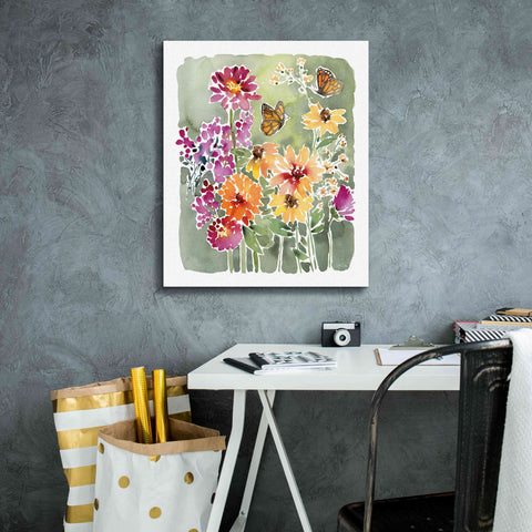 Image of 'Monarchs and Blooms' by Katrina Pete, Giclee Canvas Wall Art,20x24