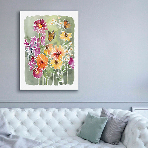 Image of 'Monarchs and Blooms' by Katrina Pete, Giclee Canvas Wall Art,40x54