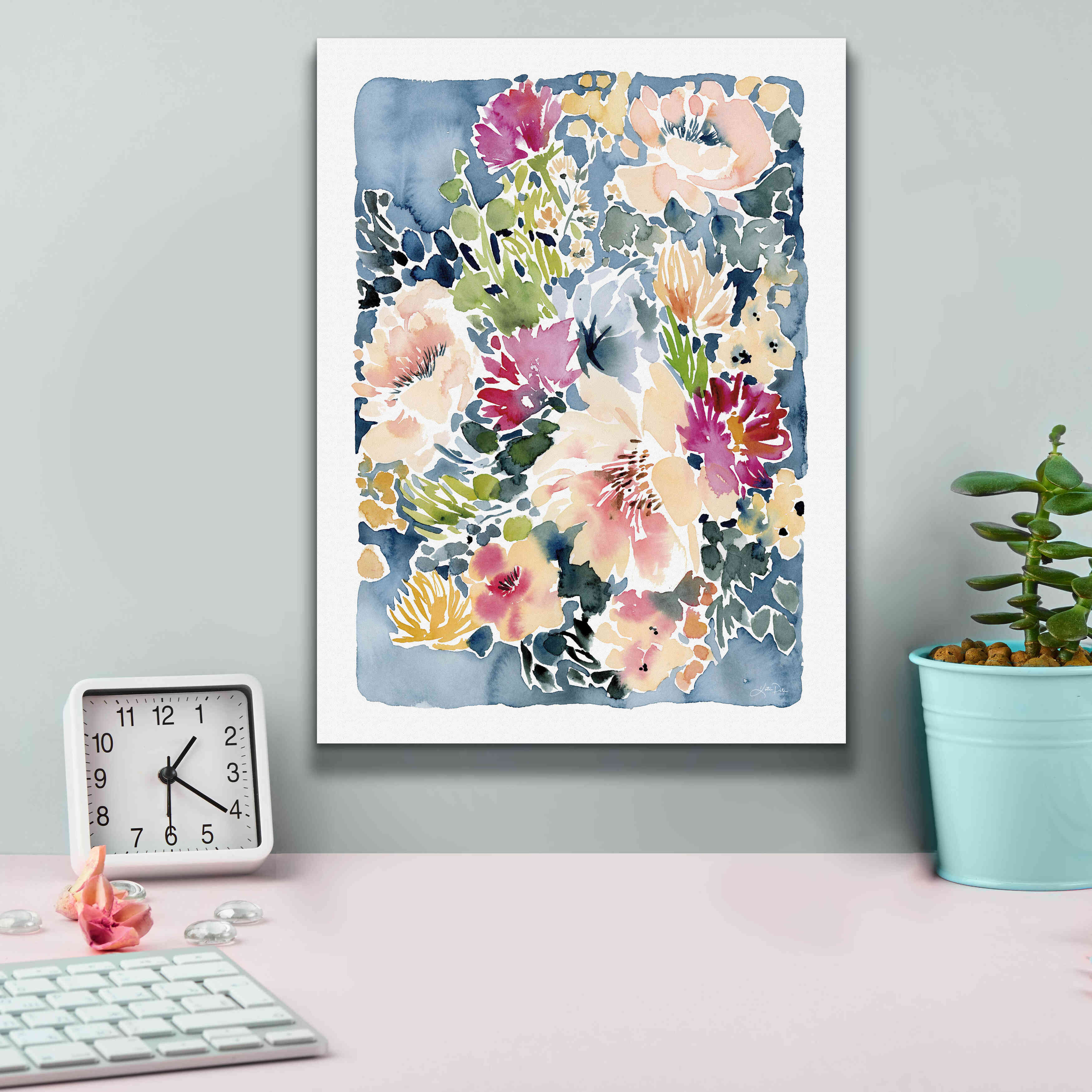 'Peony Delights' by Katrina Pete, Giclee Canvas Wall Art,12x16