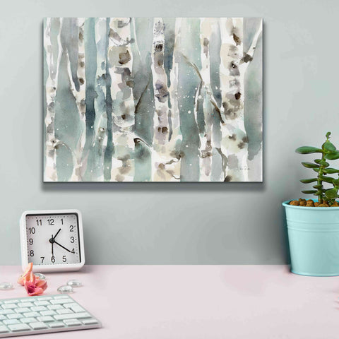 Image of 'Winter Birches' by Katrina Pete, Giclee Canvas Wall Art,16x12
