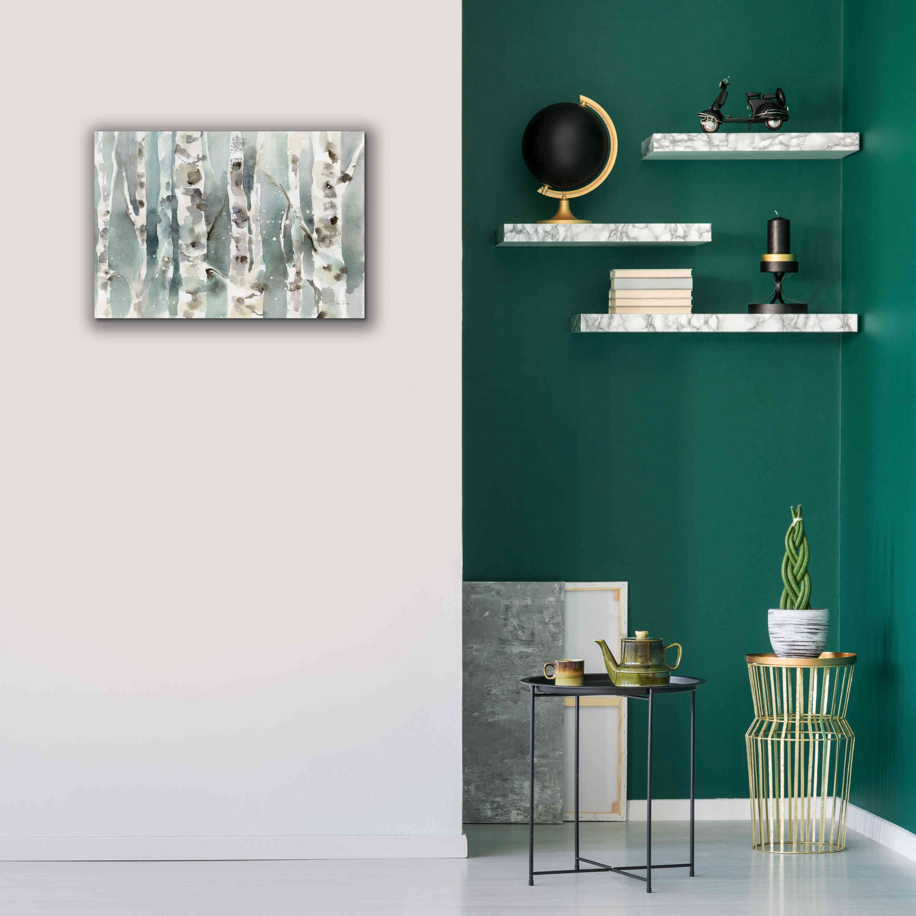 'Winter Birches' by Katrina Pete, Giclee Canvas Wall Art,26x18