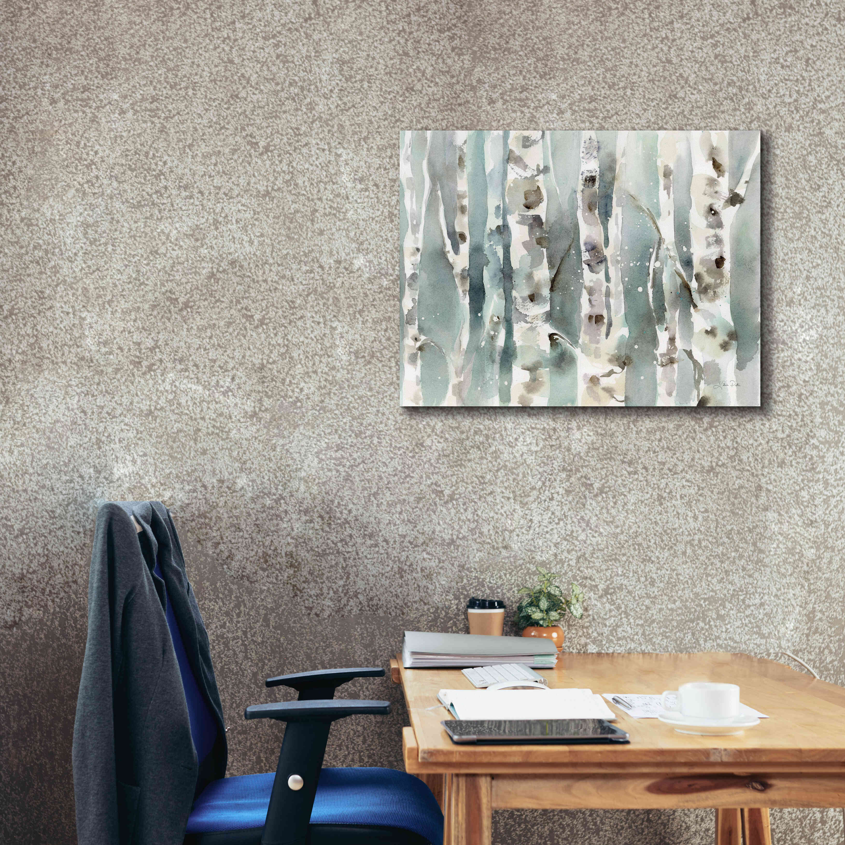 'Winter Birches' by Katrina Pete, Giclee Canvas Wall Art,34x26