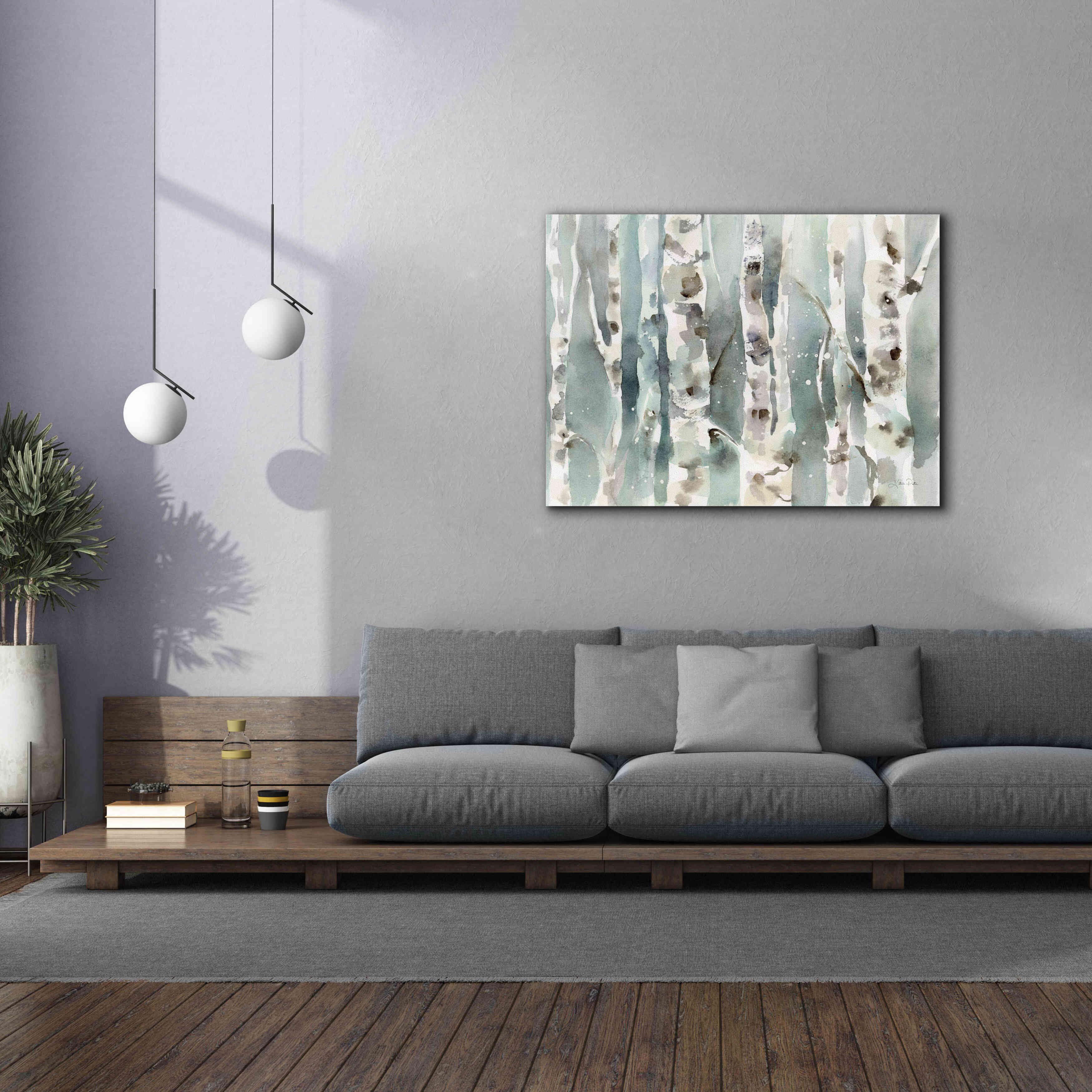 'Winter Birches' by Katrina Pete, Giclee Canvas Wall Art,54x40