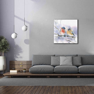'Bluebird Pair' by Katrina Pete, Giclee Canvas Wall Art,37x37