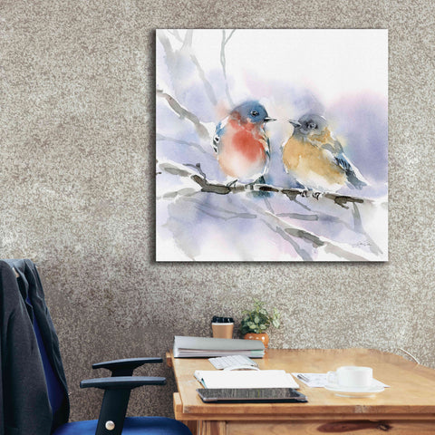 Image of 'Bluebird Pair' by Katrina Pete, Giclee Canvas Wall Art,37x37