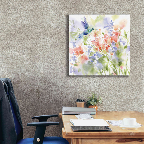 Image of 'Hummingbird Meadow' by Katrina Pete, Giclee Canvas Wall Art,26x26