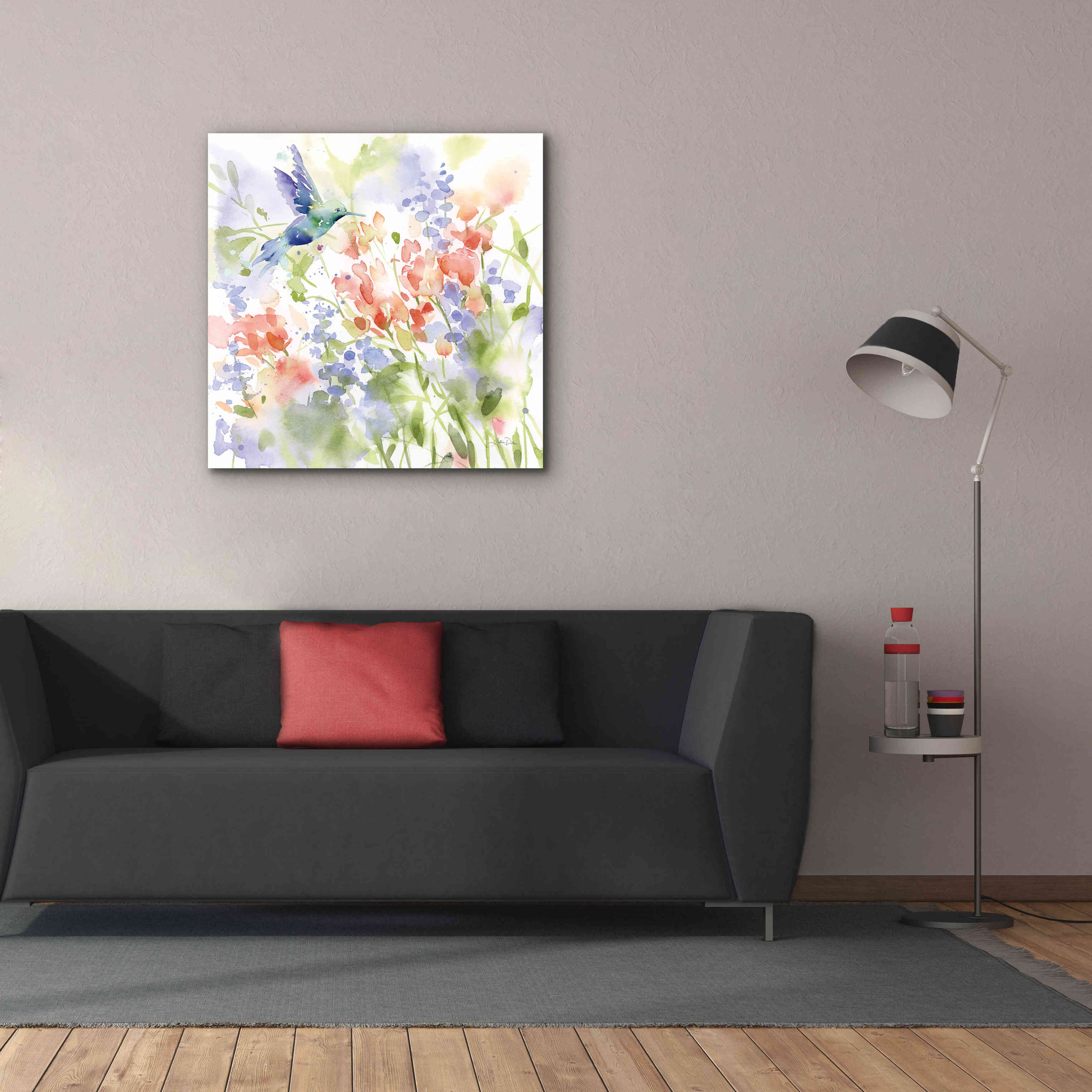 'Hummingbird Meadow' by Katrina Pete, Giclee Canvas Wall Art,37x37