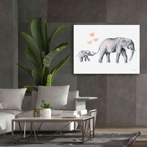 'Elephant Love' by Katrina Pete, Giclee Canvas Wall Art,54x40