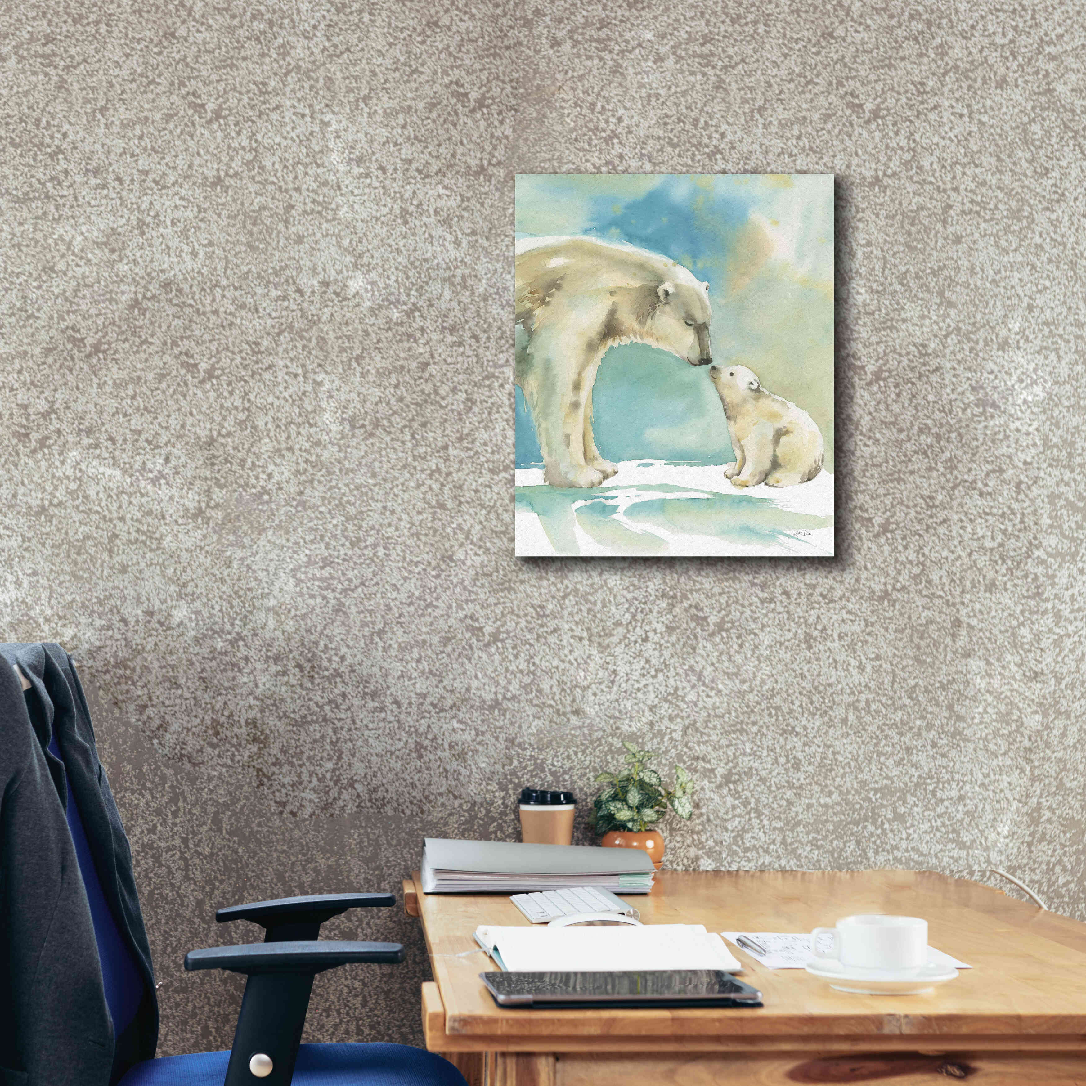 'Polar Bear Love' by Katrina Pete, Giclee Canvas Wall Art,20x24