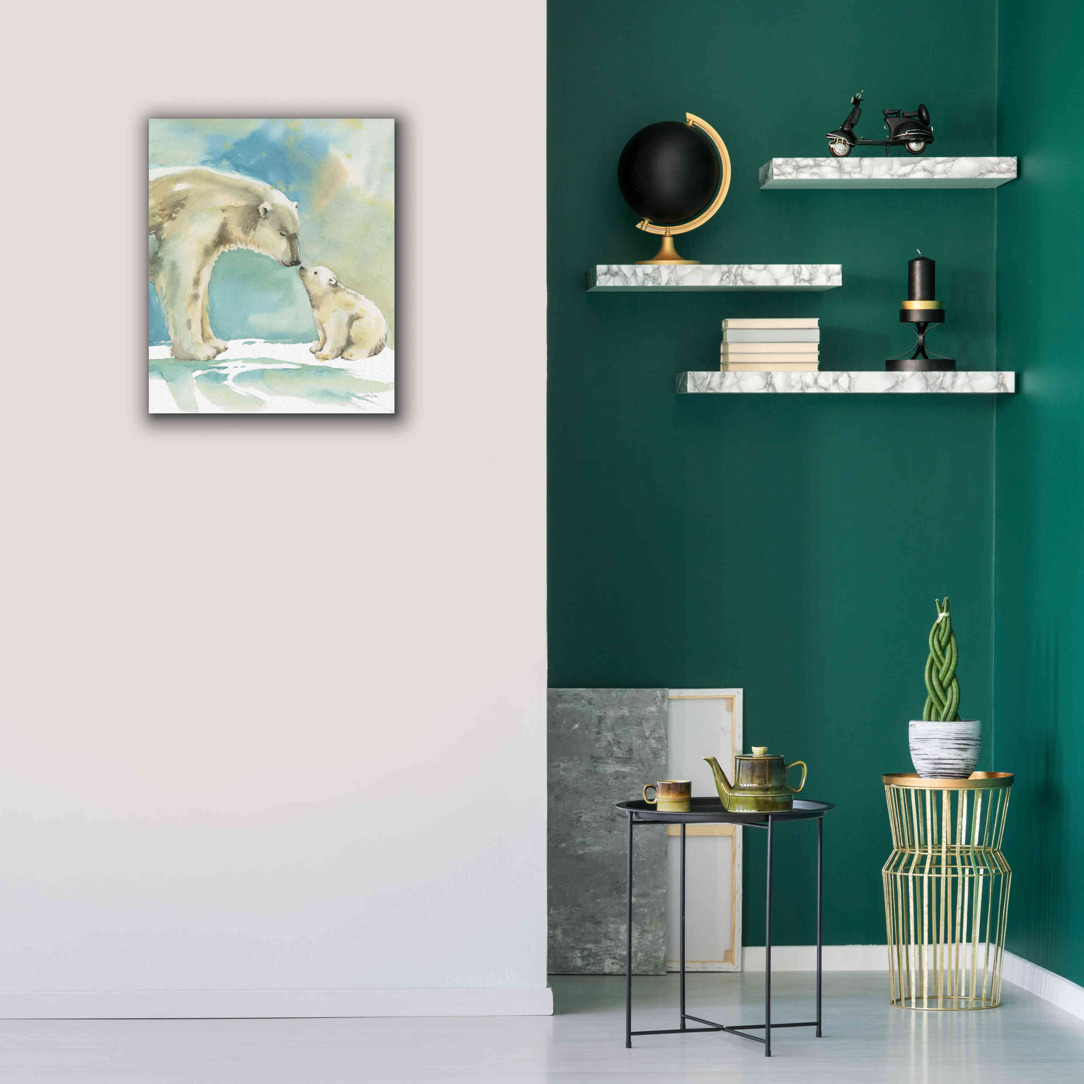 'Polar Bear Love' by Katrina Pete, Giclee Canvas Wall Art,20x24