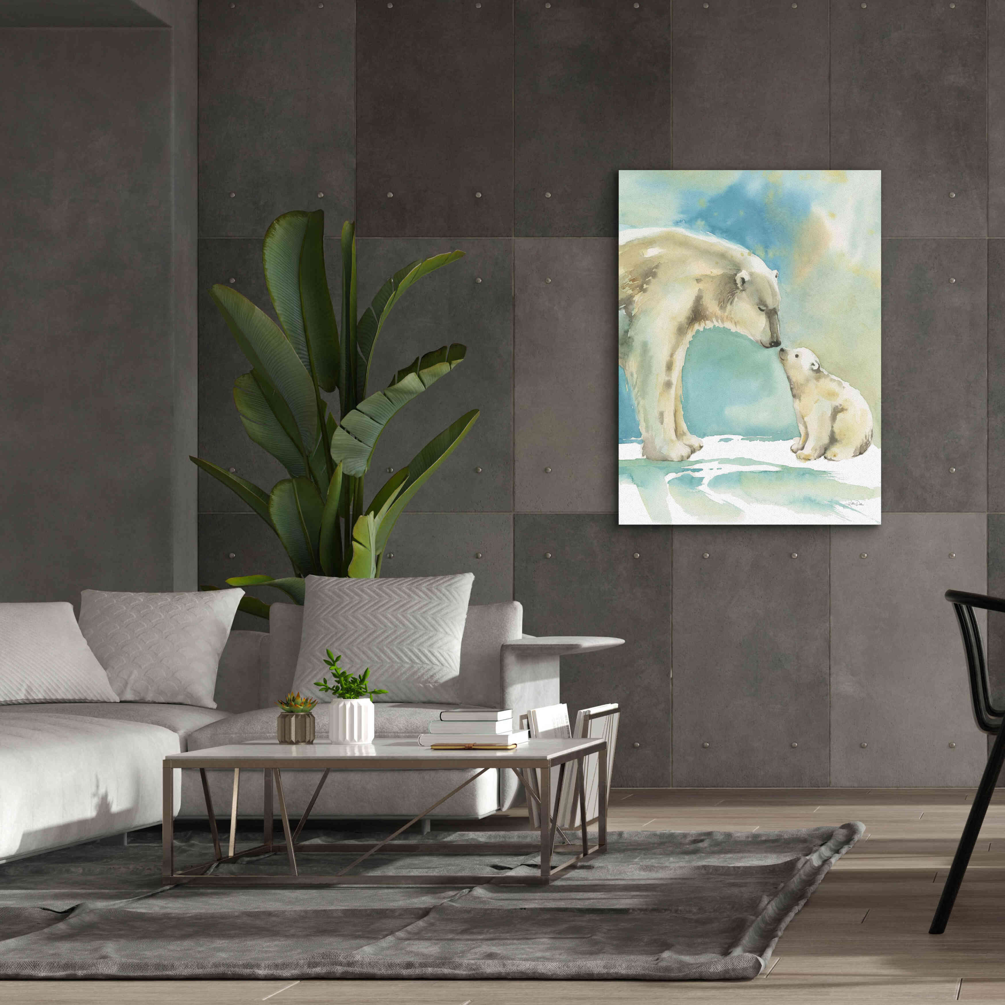 'Polar Bear Love' by Katrina Pete, Giclee Canvas Wall Art,40x54