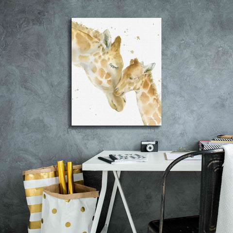 Image of 'Giraffe Love' by Katrina Pete, Giclee Canvas Wall Art,20x24