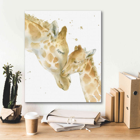Image of 'Giraffe Love' by Katrina Pete, Giclee Canvas Wall Art,20x24