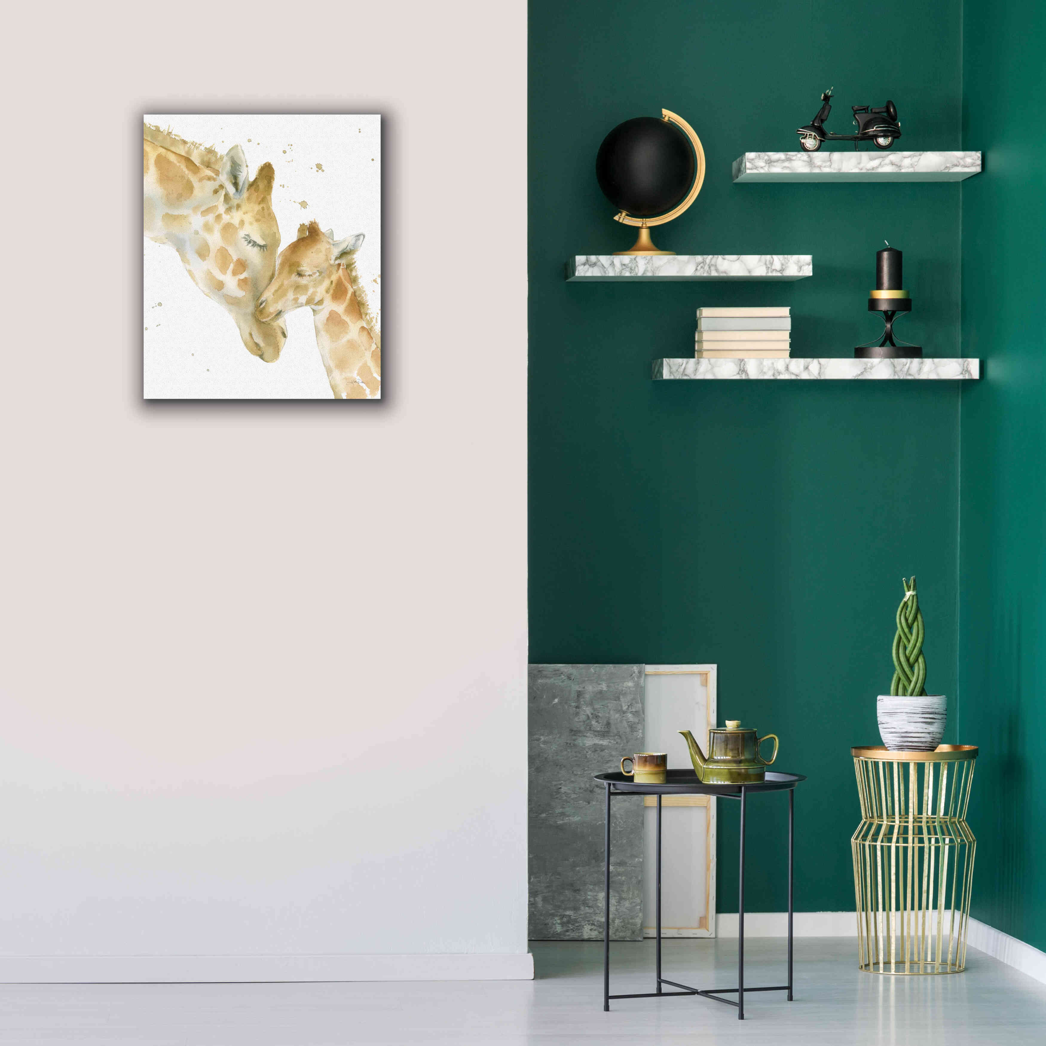 'Giraffe Love' by Katrina Pete, Giclee Canvas Wall Art,20x24