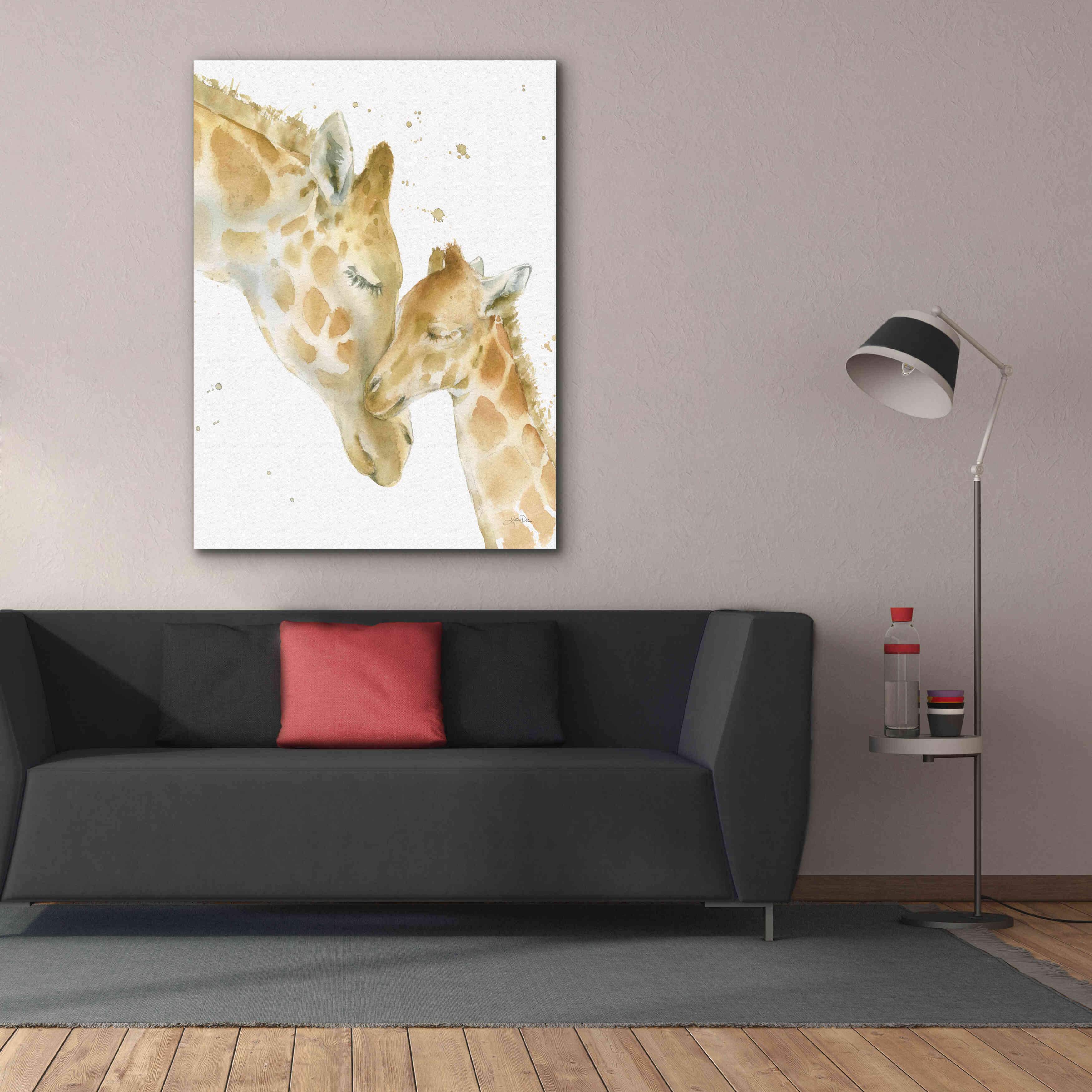'Giraffe Love' by Katrina Pete, Giclee Canvas Wall Art,40x54