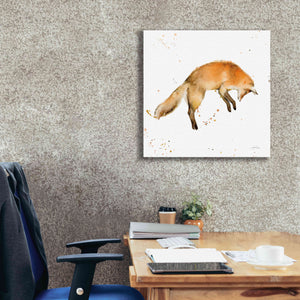 'Jumping Fox' by Katrina Pete, Giclee Canvas Wall Art,26x26