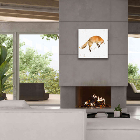 Image of 'Jumping Fox' by Katrina Pete, Giclee Canvas Wall Art,26x26