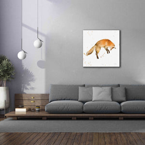 'Jumping Fox' by Katrina Pete, Giclee Canvas Wall Art,37x37