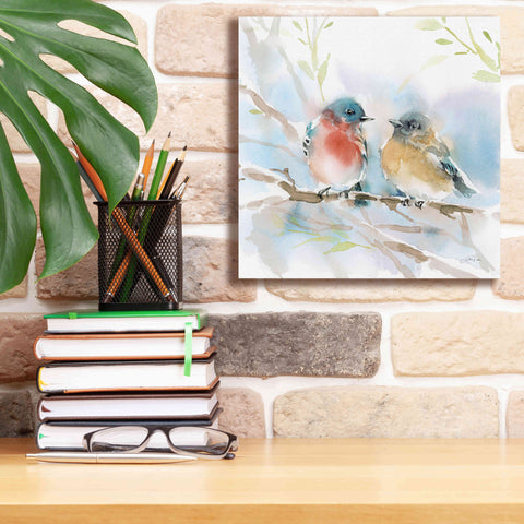Image of 'Bluebird Pair in Spring' by Katrina Pete, Giclee Canvas Wall Art,12x12