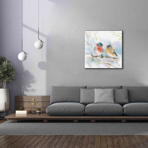 'Bluebird Pair in Spring' by Katrina Pete, Giclee Canvas Wall Art,37x37