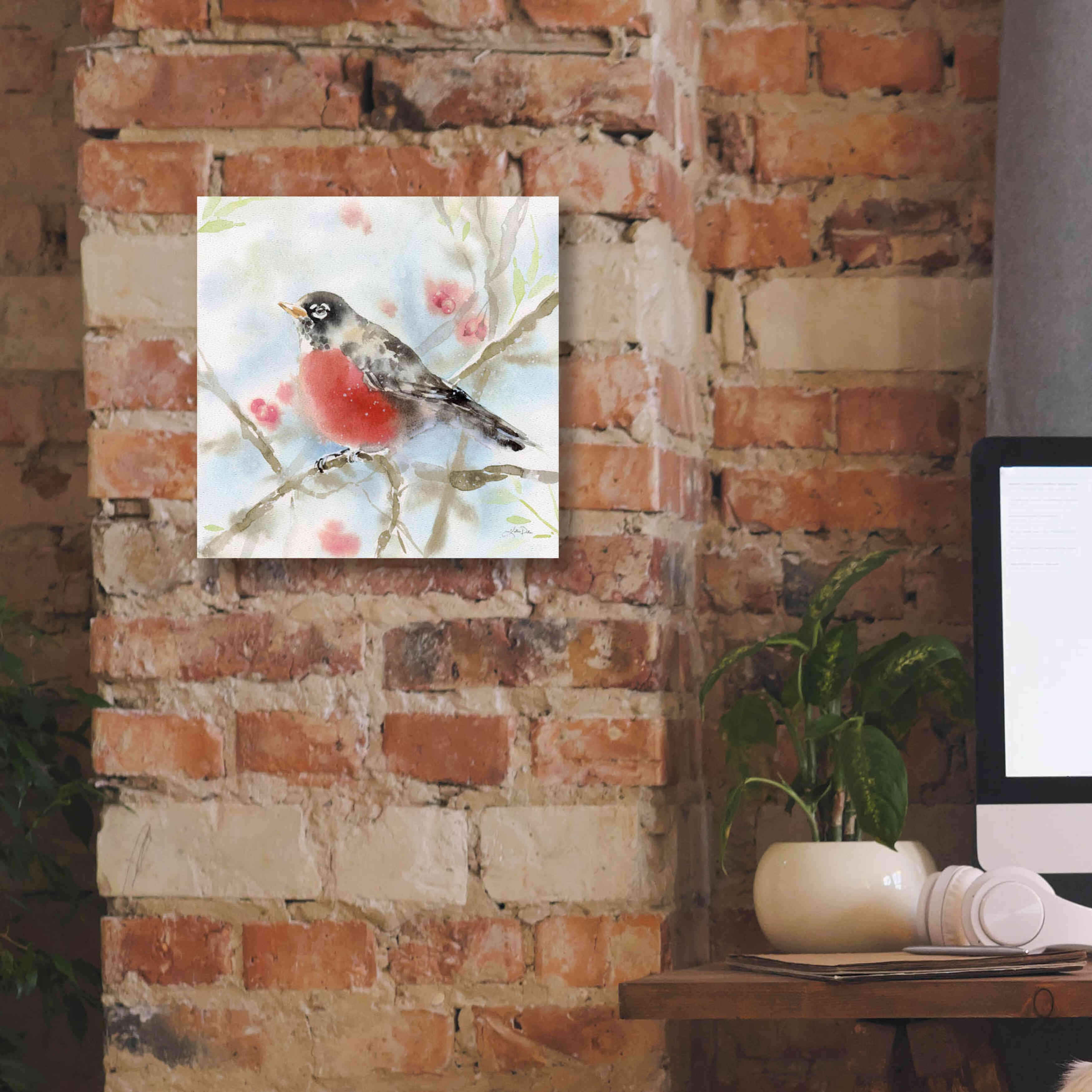 'Spring Robin' by Katrina Pete, Giclee Canvas Wall Art,12x12