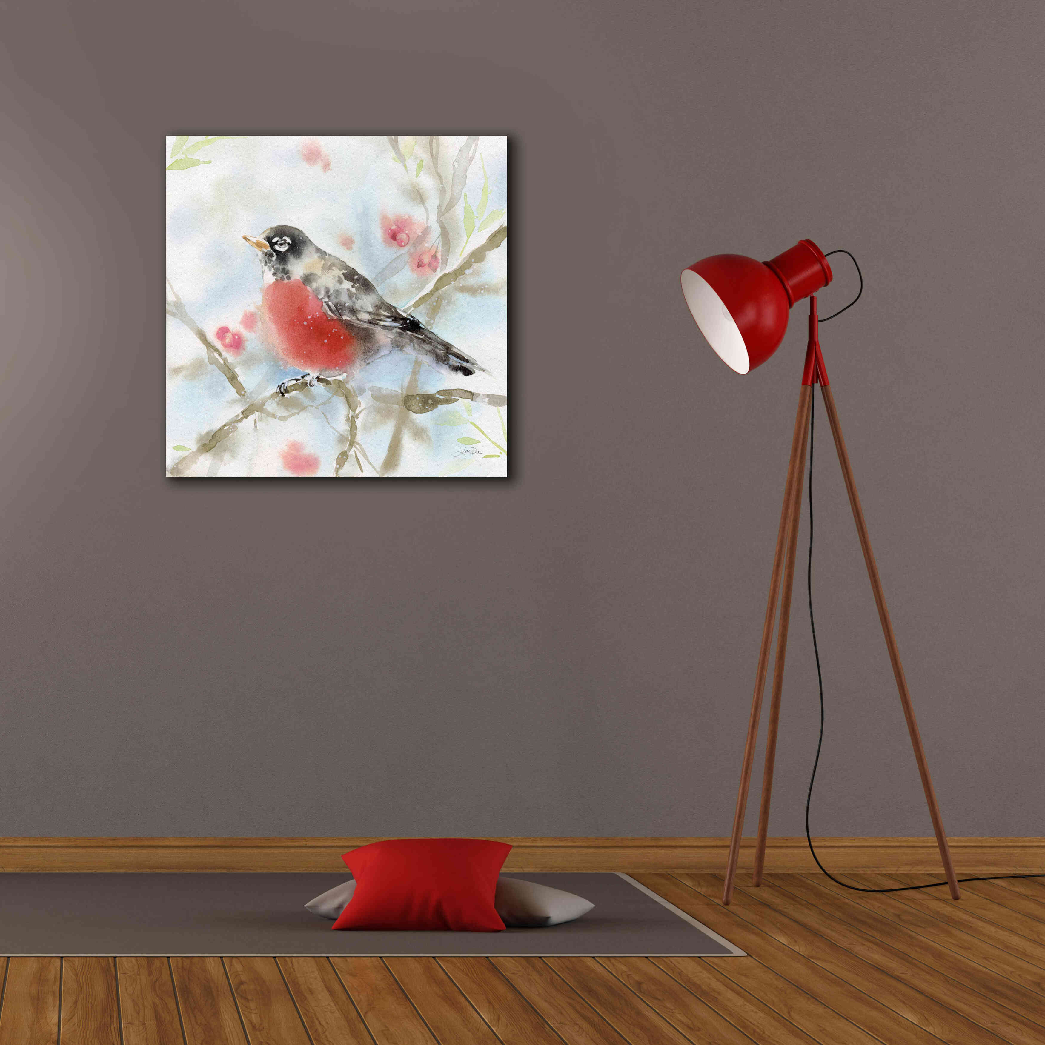 'Spring Robin' by Katrina Pete, Giclee Canvas Wall Art,26x26