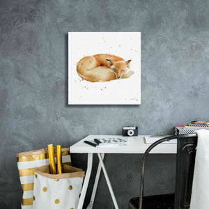 'Sleeping Fox' by Katrina Pete, Giclee Canvas Wall Art,18x18