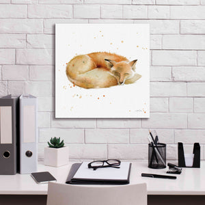 'Sleeping Fox' by Katrina Pete, Giclee Canvas Wall Art,18x18